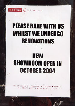Please Bare With Us Whilst We Undergo Renovations